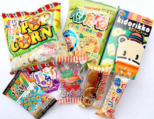 幼児向けお菓子袋詰め例写真