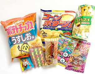 子ども向けお菓子袋詰め例写真